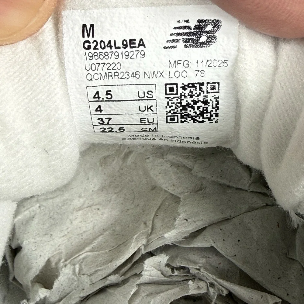 New Balance 204L Lace Youth 4.5 Women's 6 Pink White Kids Grade School G204L9EA‎